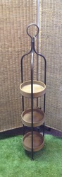 3 Tier small wood and metal stand from Lewis Florist in Grayslake, IL 