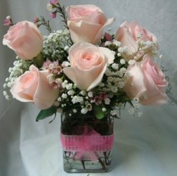 Pretty in Pink Cubed ! from Lewis Florist in Grayslake, IL 