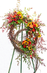 Double Wreaths from Lewis Florist in Grayslake, IL 