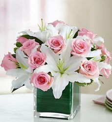 Elegant Pink and White from Lewis Florist in Grayslake, IL 