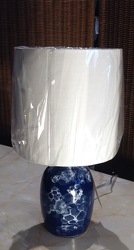 Blue Marble Base Table Lamp from Lewis Florist in Grayslake, IL 