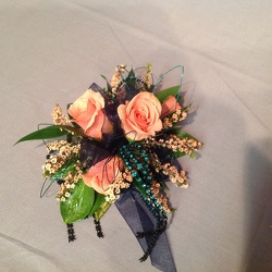 Peach and Teal from Lewis Florist in Grayslake, IL 