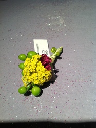 Yellow Yarrow Boutonniere from Lewis Florist in Grayslake, IL 