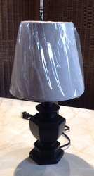 Black Octagon Table Lamp from Lewis Florist in Grayslake, IL 