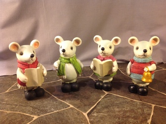 Bundle of 4 mice  from Lewis Florist in Grayslake, IL 