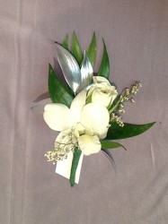 Classy white and Silver from Lewis Florist in Grayslake, IL 