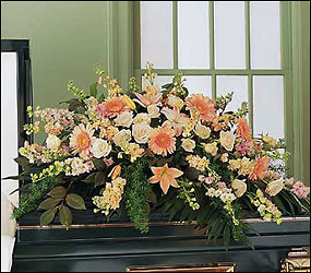 Peach Comfort Half-Couch from Lewis Florist in Grayslake, IL 