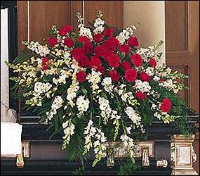 Cherished Moments Casket Spray from Lewis Florist in Grayslake, IL 