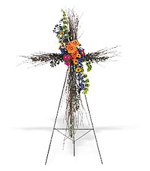 Birch Compassion Cross from Lewis Florist in Grayslake, IL 