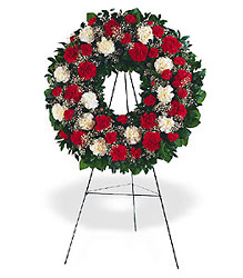 Hope and Honor Wreath from Lewis Florist in Grayslake, IL 
