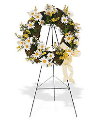Drop of Sunshine Wreath from Lewis Florist in Grayslake, IL 