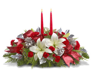 Silver Grace Centerpiece from Lewis Florist in Grayslake, IL 