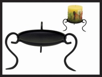 Black iron candle stand from Lewis Florist in Grayslake, IL 