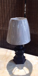 Black Octagon Table Lamp Satin Finish from Lewis Florist in Grayslake, IL 