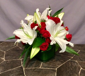 Elegant Red and White from Lewis Florist in Grayslake, IL 