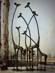  Giraffe Herd Sculpture from Lewis Florist in Grayslake, IL 