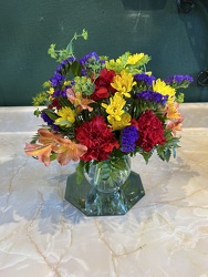 Small mixed flower vase from Lewis Florist in Grayslake, IL 