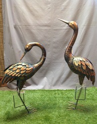 Pair of Patina cranes 11292  11293 from Lewis Florist in Grayslake, IL 