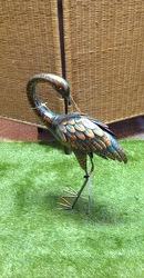 Patina Crane Preening 11293 from Lewis Florist in Grayslake, IL 