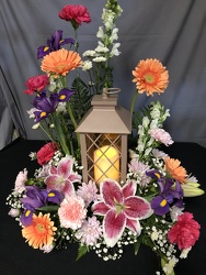 Beige Lantern from Lewis Florist in Grayslake, IL 