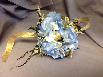 Lovely Blue and Gold from Lewis Florist in Grayslake, IL 