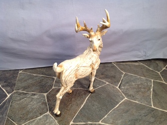 Standing ceramic Deer  from Lewis Florist in Grayslake, IL 