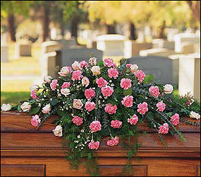 Heavenly Pink Casket Spray from Lewis Florist in Grayslake, IL 