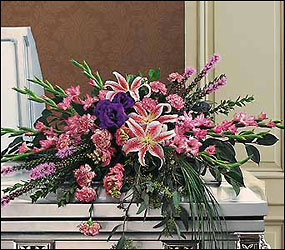 Triumphant Casket Spray from Lewis Florist in Grayslake, IL 
