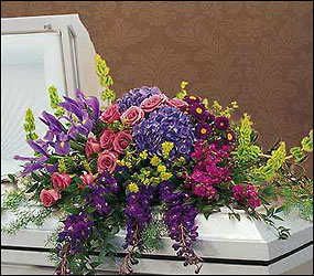 Graceful Tribute Casket Spray from Lewis Florist in Grayslake, IL 