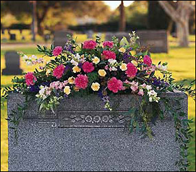 Monument Memorial Flowers from Lewis Florist in Grayslake, IL 