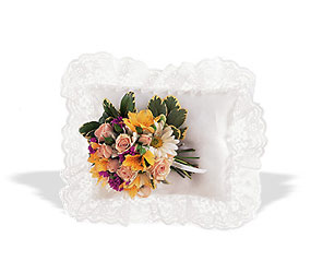 Spring Satin Pillow Cluster from Lewis Florist in Grayslake, IL 