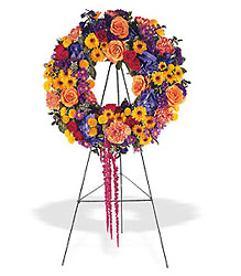 Celebration Wreath from Lewis Florist in Grayslake, IL 