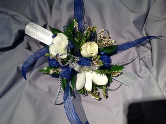 Glitzy White and Cobalt  from Lewis Florist in Grayslake, IL 