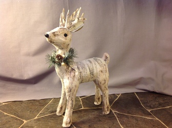 Faux Birch Deer White from Lewis Florist in Grayslake, IL 